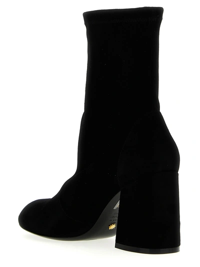 Shop Stuart Weitzman Flare Block Boots, Ankle Boots Black