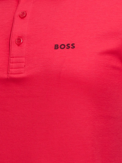 Shop Hugo Boss Logo  Shirt Polo Fuchsia