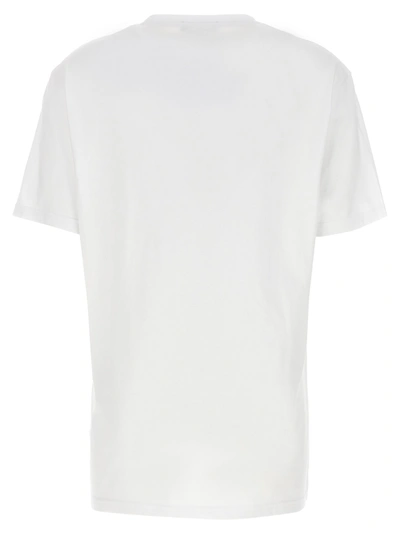 Shop Versace Logo Embroidery T-shirt White/black