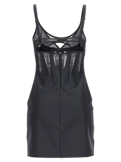 Shop Mugler Pochet Minidress Dresses Black