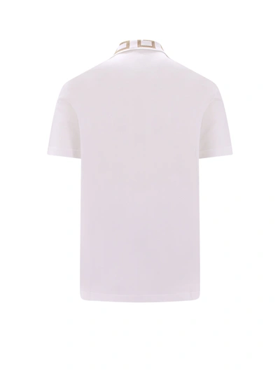 Shop Versace Cotton Polo Shirt With Medusa Patch
