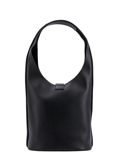 Shop Ferragamo Leather Shoulder Bag With Iconic Gancini Detail