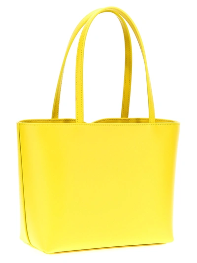Shop Dolce & Gabbana Small Logo Shopping Bag Tote Bag Yellow
