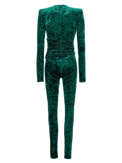Shop Alexandre Vauthier Velvet Suit Jewelry Green
