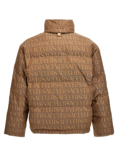 Shop Versace Allover Coats, Trench Coats Brown