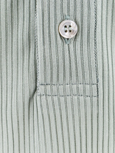 Shop Tom Ford Viscose Polo Shirt With Ribbed Pattern