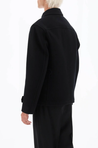 Shop Tom Ford Zip Up Wool Peacoat