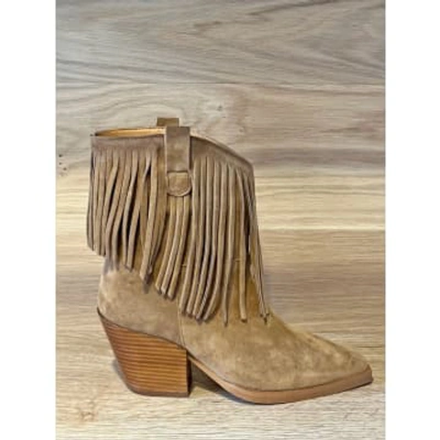 Shop Alpe Vermont Fringed Boots Tan In Neutrals