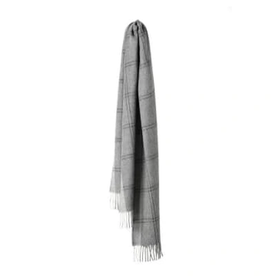 Shop Elvang Denmark Stockholm Scarf In Light Grey 50x200cm In 100% Baby Alpaca Wool