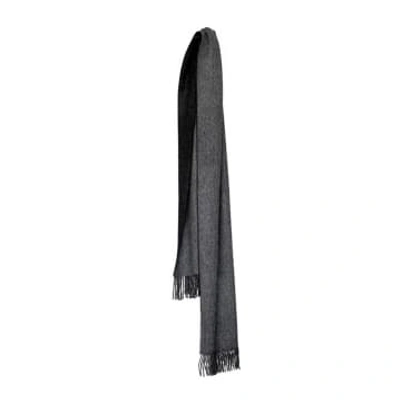 Shop Elvang Denmark His & Her Scarf In Grey/black 30x200cm In 100% Baby Alpaca Wool