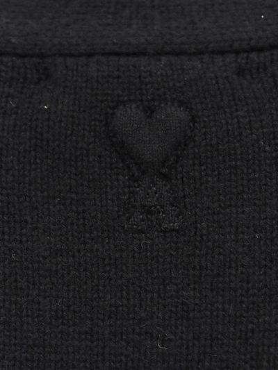 Shop Ami Alexandre Mattiussi Ami Paris Man Cardigan Man Black Knitwear