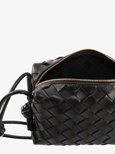 Shop Bottega Veneta Woman Loop Woman Black Shoulder Bags