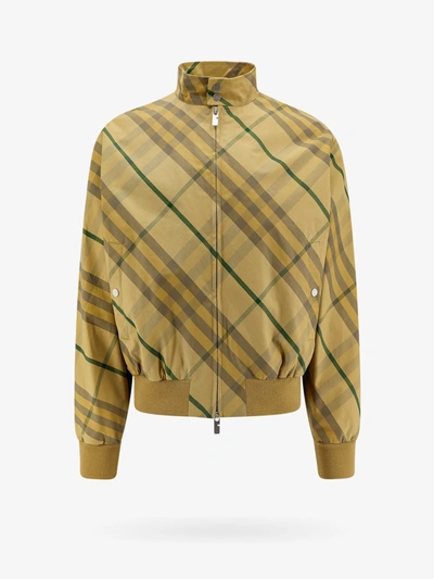 Shop Burberry Man Jacket Man Yellow Jackets In Multicolor