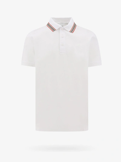 Shop Burberry Man Polo Shirt Man White Polo Shirts