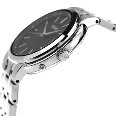 Pre-owned Seiko Selection Sbtm335 Sapphire Crystal Radio Solar Watch Black Dial 37.7mm
