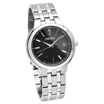 Pre-owned Seiko Selection Sbtm335 Sapphire Crystal Radio Solar Watch Black Dial 37.7mm