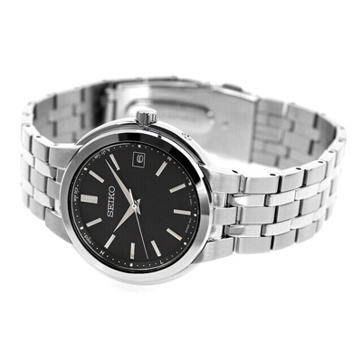 Pre-owned Seiko Selection Sbtm335 Sapphire Crystal Radio Solar Watch Black Dial 37.7mm