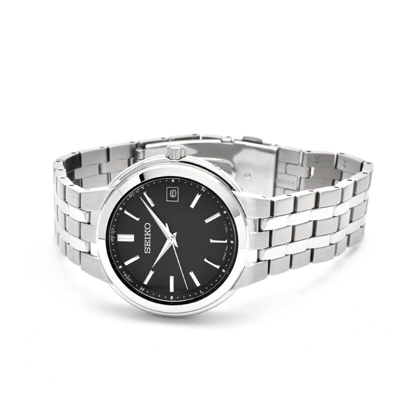 Pre-owned Seiko Selection Sbtm335 Sapphire Crystal Radio Solar Watch Black Dial 37.7mm