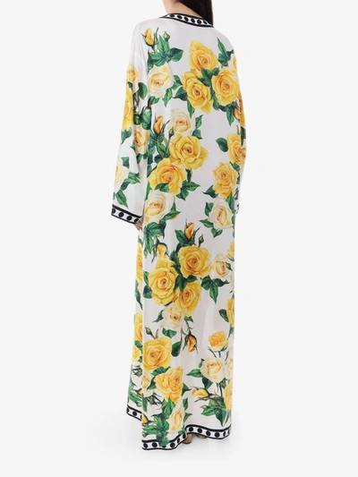 Shop Dolce & Gabbana Woman Dress Woman Yellow Long Dresses