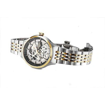 Pre-owned Roamer 101984 47 85 10 Competence Skeleton Iv Automatic Wristwatch In Silver/gold/black