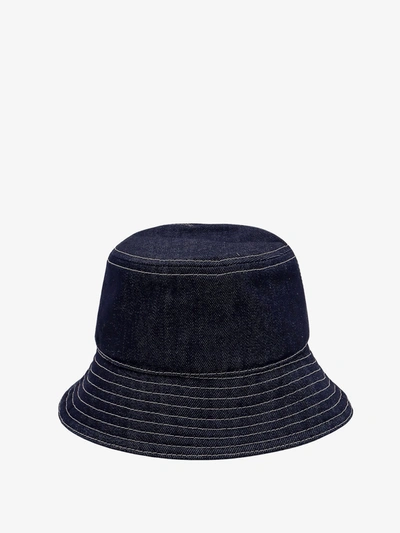 Shop Fendi Man Cloche Man Blue Hats E Hairbands
