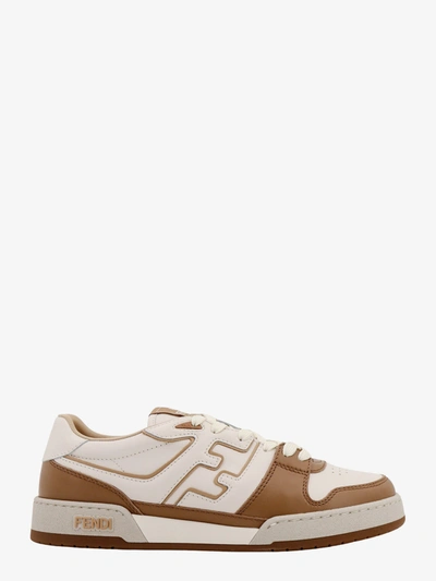 Shop Fendi Man Match Man Brown Sneakers
