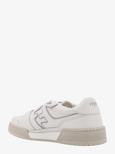 Shop Fendi Man Match Man White Sneakers