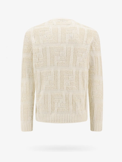 Shop Fendi Man Sweater Man White Knitwear