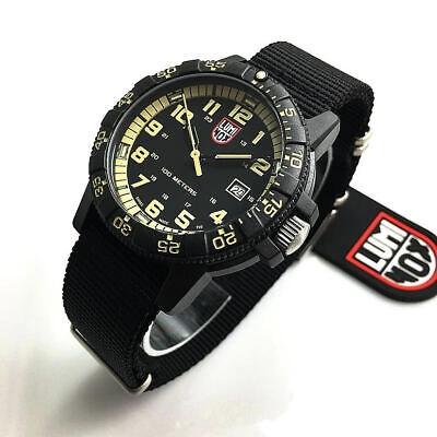 Pre-owned Luminox Men's  Leatherback Sea Turtle Giant Nylon Strap Watch 0333