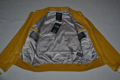 Pre-owned Avirex Authentic  Icon Leather A1 Bomber Jacket Mens Mustard Yellow All Sizes