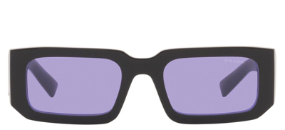 Pre-owned Prada Symbole Pr 06ys Black/violet (02z-01o) Sunglasses In Purple