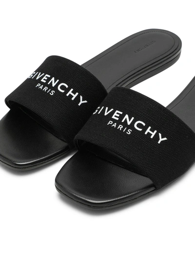 Shop Givenchy Women Low Black Canvas Sandal