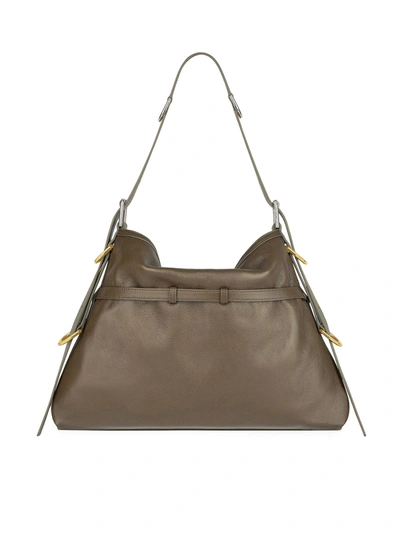 Shop Givenchy Women Voyou Medium Leather Bag In Brown