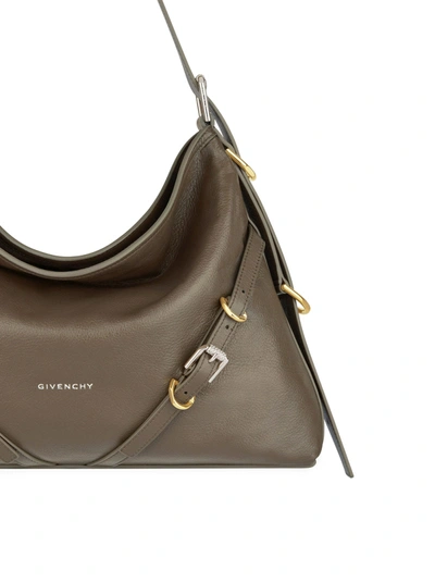 Shop Givenchy Women Voyou Medium Leather Bag In Brown