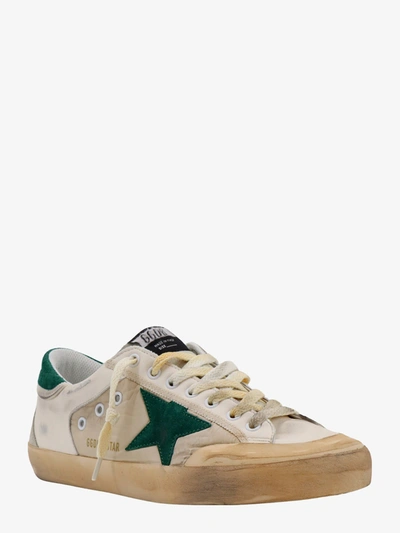 Shop Golden Goose Deluxe Brand Man Super-star Penstar Double Quarter Man Beige Sneakers In Cream