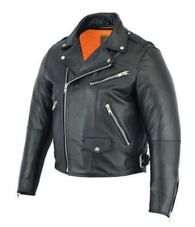 Pre-owned Smart Ds737 Men's Modern Full Cut Beltless Biker Jacket In Please Check Description