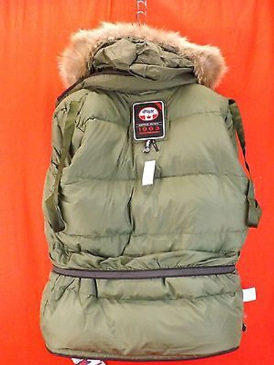 Pre-owned Pajar Canada Olive Nylon Coyote Fur Hoodie Winter James Goose Down Jacket L In Green
