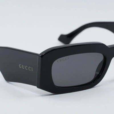 Pre-owned Gucci Gg1426s 001 Black/grey 54-19-145 Sunglasses In Gray