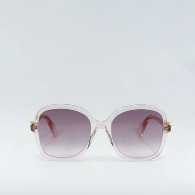 Pre-owned Gucci Gg1178s 005 Transparent Pink/gradient Violet 56-20-145 Sunglasses In Purple