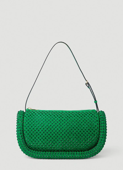 Shop Jw Anderson Women Embellished Bumper Shoulder Bag In Green