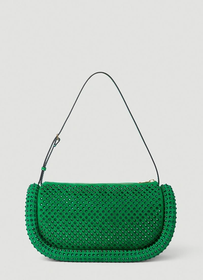 Shop Jw Anderson Women Embellished Bumper Shoulder Bag In Green