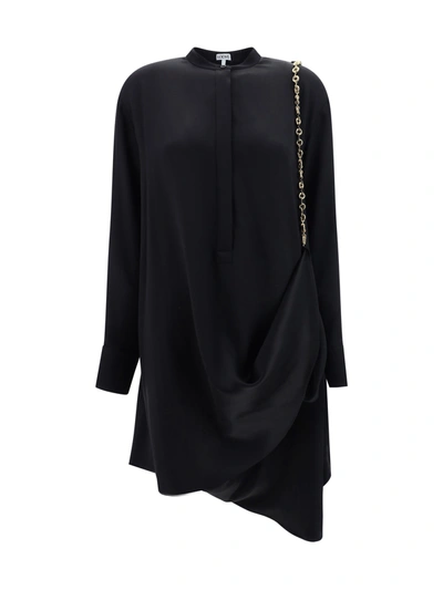 Shop Loewe Women Shirt Dress In Black