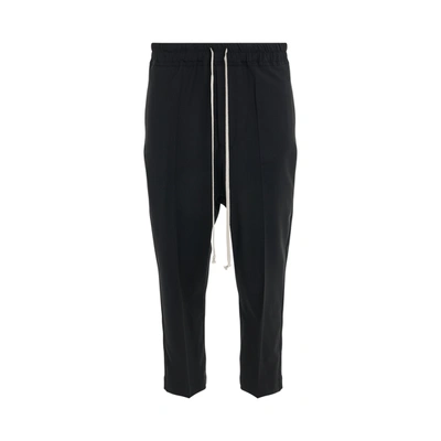 Shop Rick Owens Light Wool Drawstring Astaires Cropped Pants