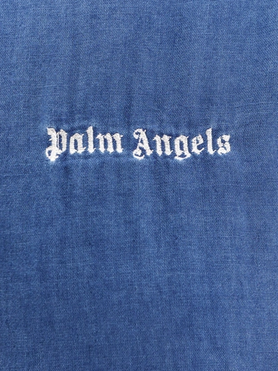 Shop Palm Angels Woman Sweatshirt Woman Blue Sweatshirts
