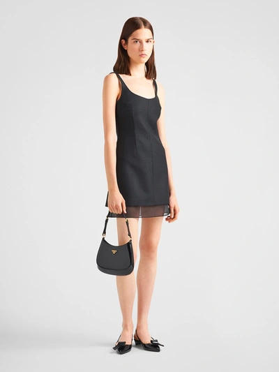 Shop Prada Women Wool Mini Dress In Black