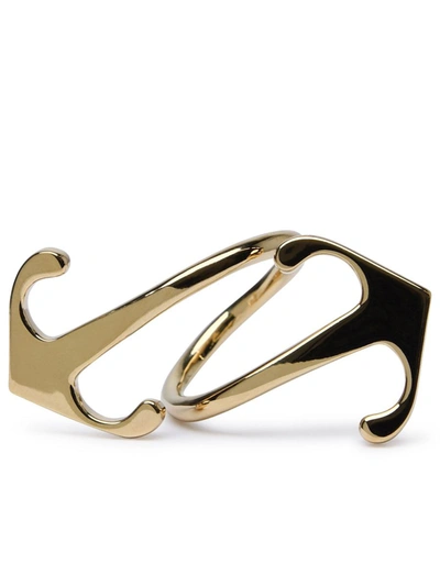 Shop Off-white Mono Arrow Ring In Gold