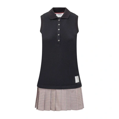 Shop Thom Browne Polo Dress In Navy