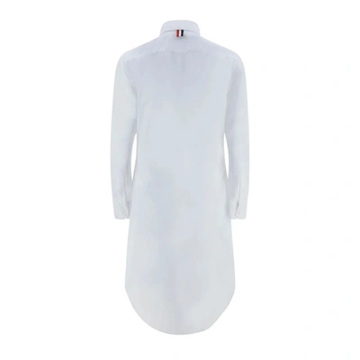 Shop Thom Browne Shirt Dress In White