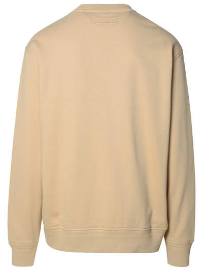Shop Zegna Beige Cotton Sweatshirt