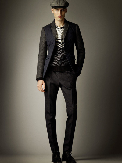 Pre-owned Avant Garde X Burberry Pre Fall 2012 Burberry Prorsum Quilted Wool Blazer Jacket In Black Gray